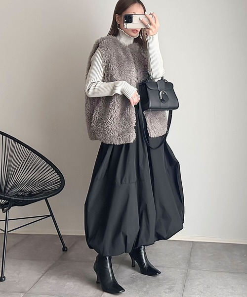 セール】シープ風ファーベスト（ベスト）｜andme（アンドミー）の