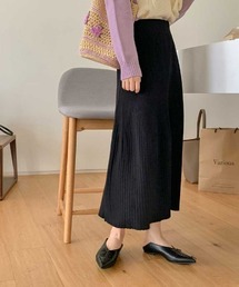 ニットフレアリブスカート