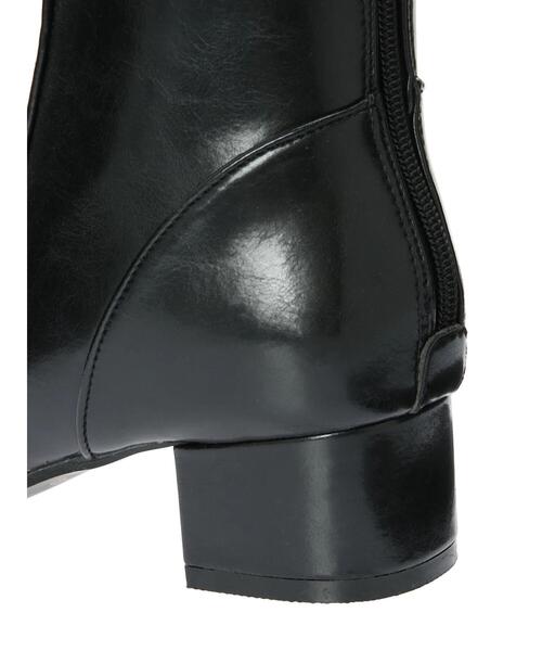 Lugnoncure（ルノンキュール）の「スクエアトゥショートブーツ（ブーツ・レディース・ブラック/キャメル・LARGE/MEDIUM）」の10枚目の写真