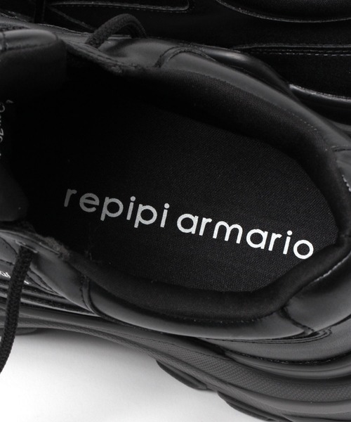 repipi armario（レピピ アルマリオ）の「ＰＵダッドスニーカー（スニーカー・キッズ・ブラック/ホワイト・SMALL/MEDIUM/LARGE）」の4枚目の写真