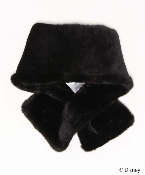 Disney（ディズニー）の「【DISNEY/ディズニ―】ワンポイント刺繍　ファーティペット　マフラー（マフラー・レディース・ベージュ/アイボリー/ブラック/グレー・FREE）」の5枚目の写真