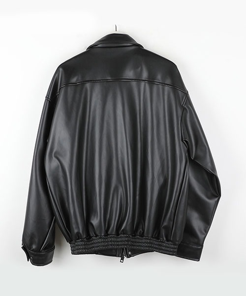 ASCLO(エジュクロ)の「ASCLO Volume Big Pocket Banding Leather Jacket(ブルゾン・メンズ・ブラック・FREE)」の15枚目の写真