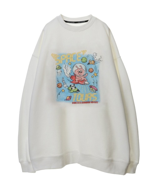 Candy Stripper（キャンディストリッパー）の「SPACE TOURS SWEAT ワンピース（スウェット・レディース・ブラック/ホワイト/パープル・2）」の2枚目の写真