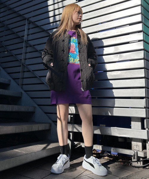 Candy Stripper（キャンディストリッパー）の「SPACE TOURS SWEAT ワンピース（スウェット・レディース・ブラック/ホワイト/パープル・2）」の10枚目の写真