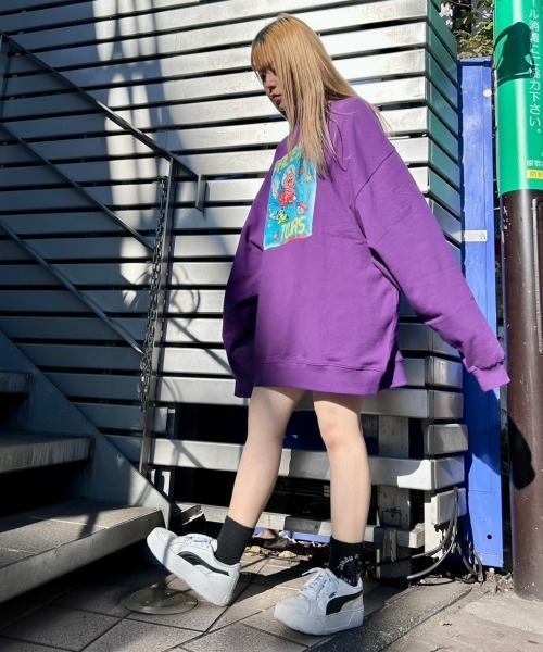 Candy Stripper（キャンディストリッパー）の「SPACE TOURS SWEAT ワンピース（スウェット・レディース・ブラック/ホワイト/パープル・2）」の15枚目の写真