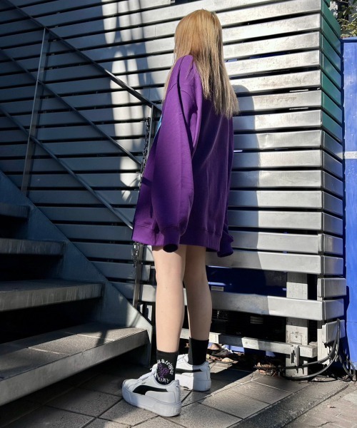 Candy Stripper（キャンディストリッパー）の「SPACE TOURS SWEAT ワンピース（スウェット・レディース・ブラック/ホワイト/パープル・2）」の14枚目の写真