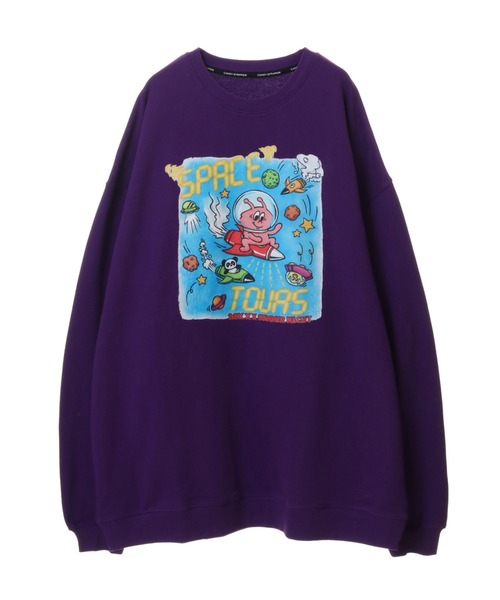 Candy Stripper（キャンディストリッパー）の「SPACE TOURS SWEAT ワンピース（スウェット・レディース・ブラック/ホワイト/パープル・2）」の19枚目の写真
