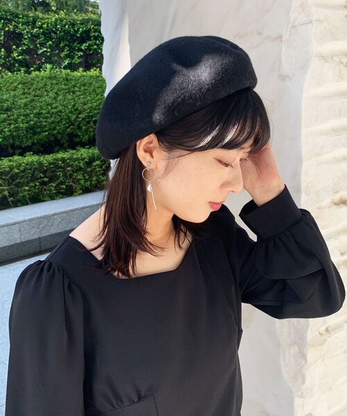 OPAQUE.CLIP（オペークドットクリップ）の「◆バスクベレー（ハンチング/ベレー帽・レディース・ブラック/ベージュ/カーキ/ワインレッド・00）」の9枚目の写真