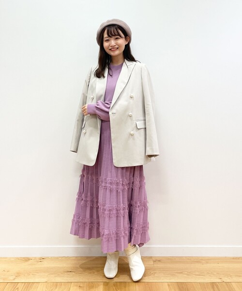 OPAQUE.CLIP（オペークドットクリップ）の「◆バスクベレー（ハンチング/ベレー帽・レディース・ブラック/ベージュ/カーキ/ワインレッド・00）」の6枚目の写真