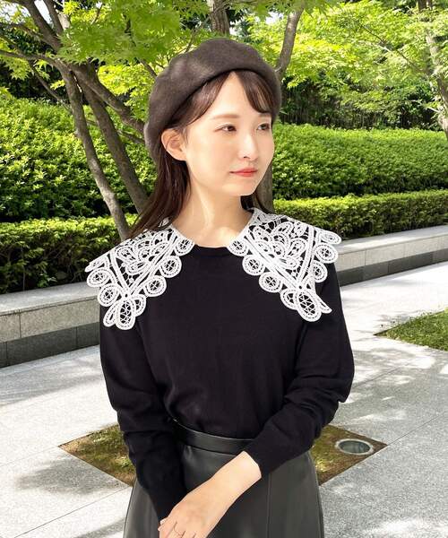 OPAQUE.CLIP（オペークドットクリップ）の「◆バスクベレー（ハンチング/ベレー帽・レディース・ブラック/ベージュ/カーキ/ワインレッド・00）」の7枚目の写真