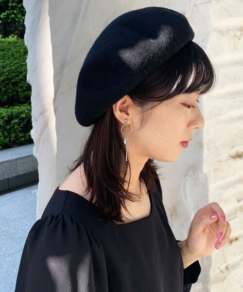 OPAQUE.CLIP（オペークドットクリップ）の「◆バスクベレー（ハンチング/ベレー帽・レディース・ブラック/ベージュ/カーキ/ワインレッド・00）」の10枚目の写真