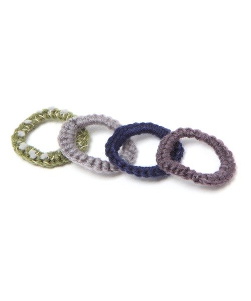 studio CLIP(スタディオクリップ)の「4SETカラーヤーンミニポニー(ヘアゴム・レディース・カーキ/ブルー/イエロー/ベージュ・FREE)」の3枚目の写真