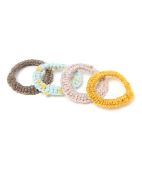 studio CLIP(スタディオクリップ)の「4SETカラーヤーンミニポニー(ヘアゴム・レディース・カーキ/ブルー/イエロー/ベージュ・FREE)」の4枚目の写真