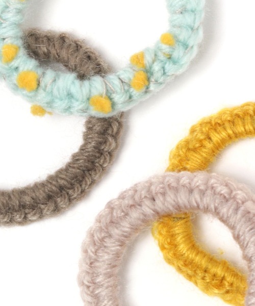 studio CLIP(スタディオクリップ)の「4SETカラーヤーンミニポニー(ヘアゴム・レディース・カーキ/ブルー/イエロー/ベージュ・FREE)」の6枚目の写真