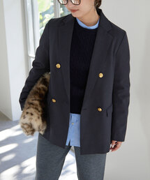 SLOBE IENA | ウールコンギャバ金ボタンジャケット(テーラードジャケット)