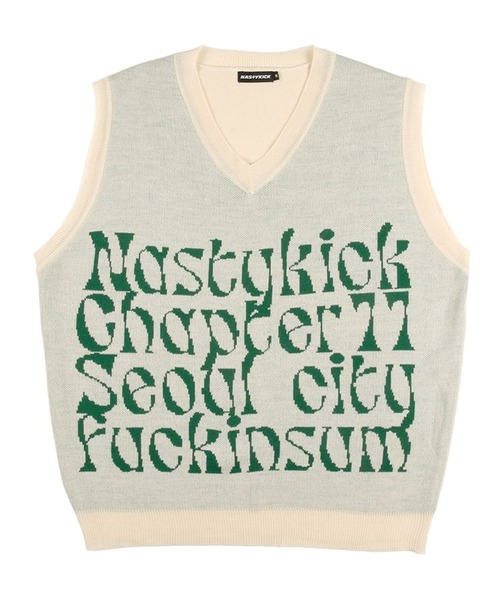 NASTY KICK(ナスティーキック)の「NASTYKICK/Kinsum VEST 2171049(ベスト・メンズ・ブラック/アイボリー/グレー・MEDIUM/LARGE)」の3枚目の写真