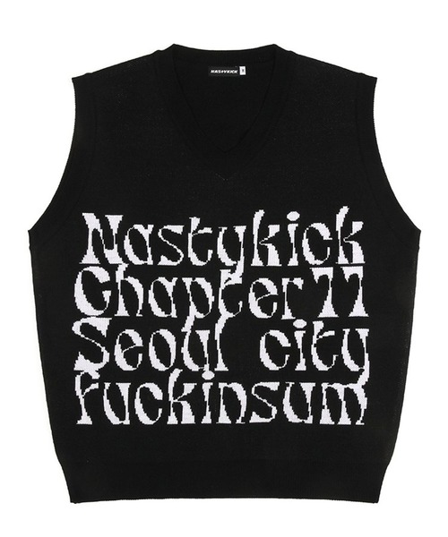 NASTY KICK(ナスティーキック)の「NASTYKICK/Kinsum VEST 2171049(ベスト・メンズ・ブラック/アイボリー/グレー・MEDIUM/LARGE)」の2枚目の写真