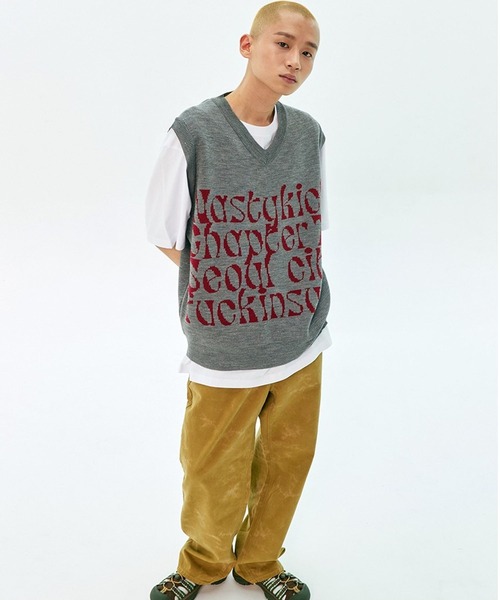 NASTY KICK(ナスティーキック)の「NASTYKICK/Kinsum VEST 2171049(ベスト・メンズ・ブラック/アイボリー/グレー・MEDIUM/LARGE)」の4枚目の写真