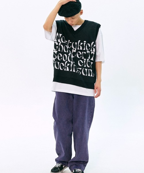 NASTY KICK(ナスティーキック)の「NASTYKICK/Kinsum VEST 2171049(ベスト・メンズ・ブラック/アイボリー/グレー・MEDIUM/LARGE)」の8枚目の写真