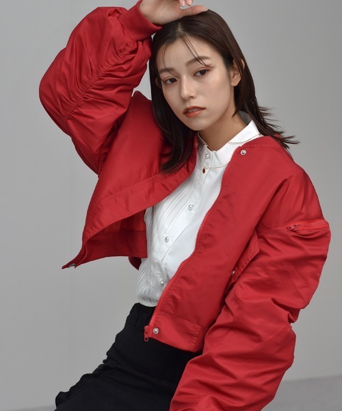 【Shoowtime】ボリュームスリーブ ショート MA-1 volume sleeve short MA-1