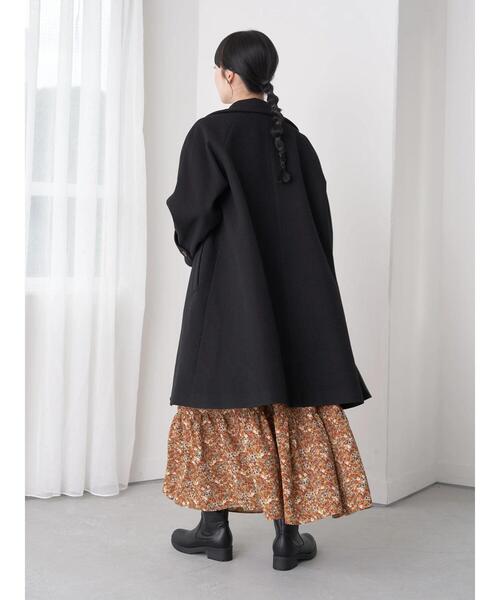 earth music&ecology（アースミュージックアンドエコロジー）の「2WAY Aラインコート（その他アウター・レディース・ブラック/サックスブルー/グレイッシュベージュ・M/L）」の9枚目の写真