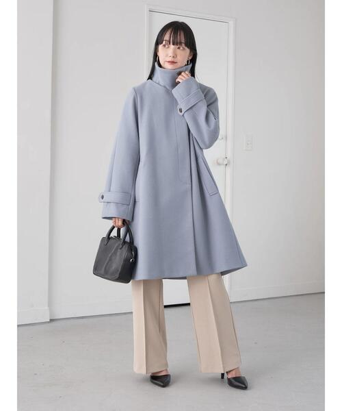 earth music&ecology（アースミュージックアンドエコロジー）の「2WAY Aラインコート（その他アウター・レディース・ブラック/サックスブルー/グレイッシュベージュ・M/L）」の18枚目の写真