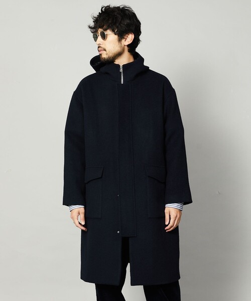 Firsthand(ファーストハンド)の「Firsthand/ファーストハンド リサイクルウールフーデッドコート(その他アウター・メンズ・チャコールグレー/ネイビー・S/M/L)」の6枚目の写真