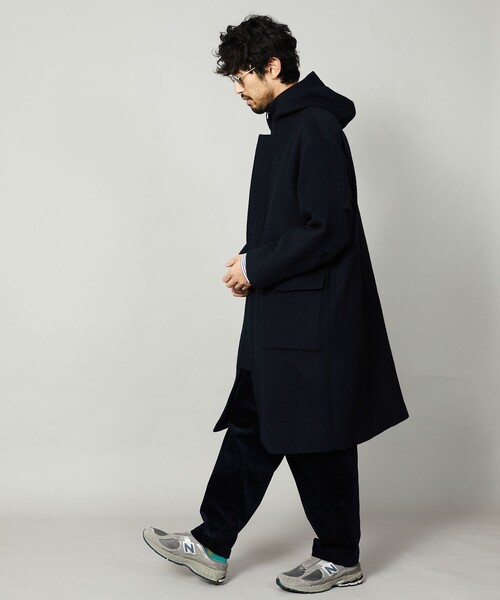 Firsthand(ファーストハンド)の「Firsthand/ファーストハンド リサイクルウールフーデッドコート(その他アウター・メンズ・チャコールグレー/ネイビー・S/M/L)」の7枚目の写真