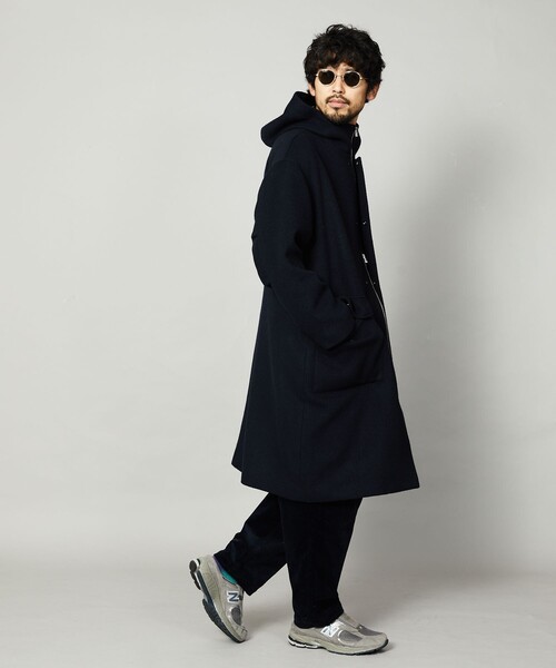 Firsthand(ファーストハンド)の「Firsthand/ファーストハンド リサイクルウールフーデッドコート(その他アウター・メンズ・チャコールグレー/ネイビー・S/M/L)」の10枚目の写真