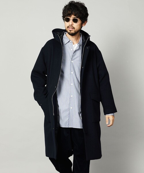 Firsthand(ファーストハンド)の「Firsthand/ファーストハンド リサイクルウールフーデッドコート(その他アウター・メンズ・チャコールグレー/ネイビー・S/M/L)」の11枚目の写真