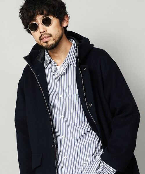 Firsthand(ファーストハンド)の「Firsthand/ファーストハンド リサイクルウールフーデッドコート(その他アウター・メンズ・チャコールグレー/ネイビー・S/M/L)」の12枚目の写真