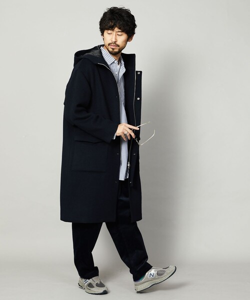 Firsthand(ファーストハンド)の「Firsthand/ファーストハンド リサイクルウールフーデッドコート(その他アウター・メンズ・チャコールグレー/ネイビー・S/M/L)」の14枚目の写真