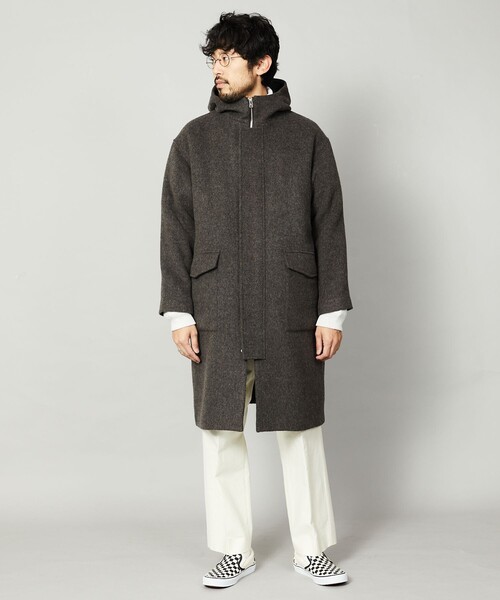 Firsthand(ファーストハンド)の「Firsthand/ファーストハンド リサイクルウールフーデッドコート(その他アウター・メンズ・チャコールグレー/ネイビー・S/M/L)」の15枚目の写真