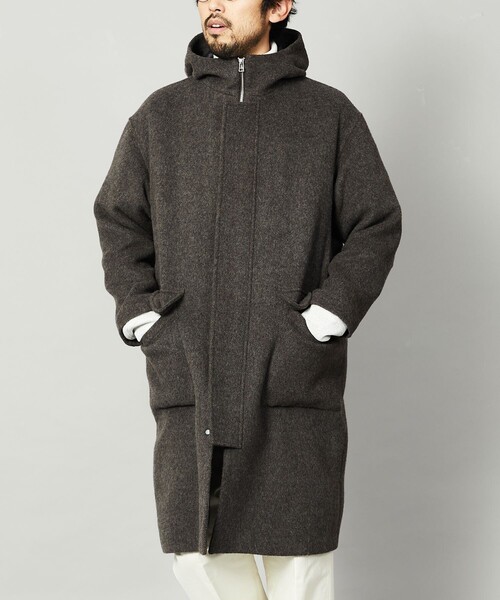 Firsthand(ファーストハンド)の「Firsthand/ファーストハンド リサイクルウールフーデッドコート(その他アウター・メンズ・チャコールグレー/ネイビー・S/M/L)」の16枚目の写真