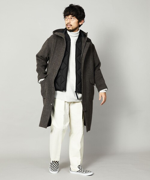 Firsthand(ファーストハンド)の「Firsthand/ファーストハンド リサイクルウールフーデッドコート(その他アウター・メンズ・チャコールグレー/ネイビー・S/M/L)」の21枚目の写真