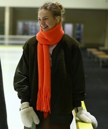 niko and... | オリジナルストラップ付きフェイクファーミトン(手袋)