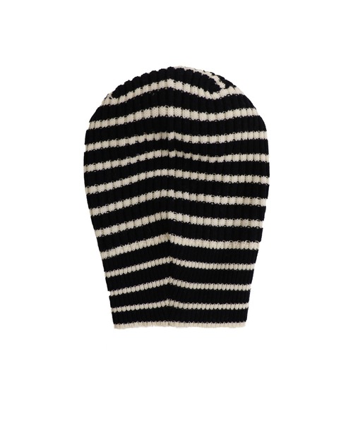 TheOpen Product(ザオープンプロダクト)の「【TheOpen Product/ジ オープン プロダクト】STRIPE ZIP UP BALACLAVA ストライプジップアップバラクラバ(ニットキャップ/ビーニー・レディース・ホワイト/ネイビー・FREE)」の6枚目の写真