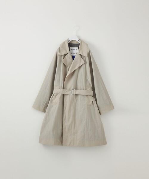 CITEN（シテン）の「＜CITEN＞ヒュージ バルカラー ベルテッドコート（その他アウター・メンズ・ブラック/ライトグレー・FREE）」の10枚目の写真