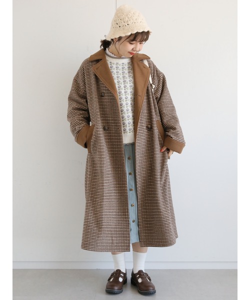 ehka sopo（エヘカソポ）の「かぎ編みニットハット（ハット・レディース・ベージュ/キナリ/ブラック・ﾌﾘ-）」の14枚目の写真