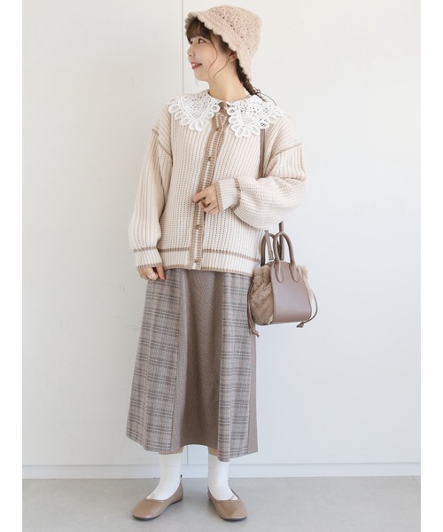 ehka sopo（エヘカソポ）の「かぎ編みニットハット（ハット・レディース・ベージュ/キナリ/ブラック・ﾌﾘ-）」の19枚目の写真