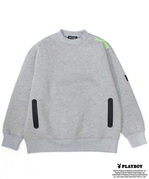 PLAYBOY（プレイボーイ）の「【GOLF】ゴルフウェア　PLAYBOYモックネック長袖（ジャージ・メンズ・ブラック/グレー・M/L/XL）」の5枚目の写真