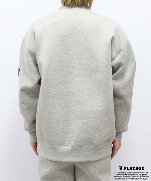 PLAYBOY（プレイボーイ）の「【GOLF】ゴルフウェア　PLAYBOYモックネック長袖（ジャージ・メンズ・ブラック/グレー・M/L/XL）」の7枚目の写真