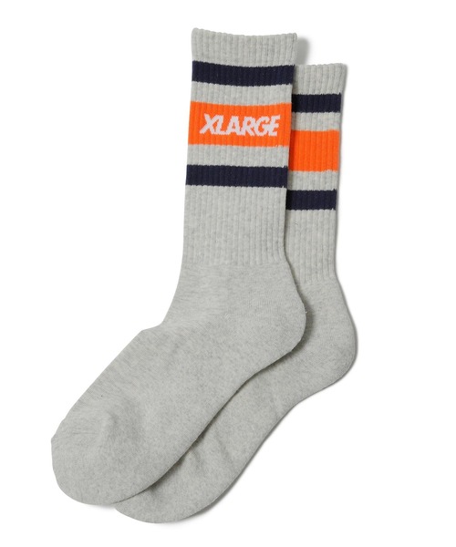 XLARGE(エクストララージ)の「CONTRAST STRIPE SOCKS(ソックス/靴下・メンズ・アッシュ/ブラック/ホワイト・ONE SIZE)」の3枚目の写真