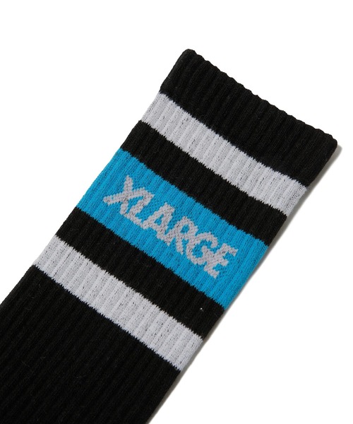 XLARGE(エクストララージ)の「CONTRAST STRIPE SOCKS(ソックス/靴下・メンズ・アッシュ/ブラック/ホワイト・ONE SIZE)」の5枚目の写真