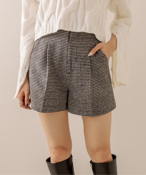 OLIVE des OLIVE(オリーブデオリーブ)の「超美脚ショートパンツ(その他パンツ・レディース・ブラック/チェック/アイボリー・FREE)」の3枚目の写真