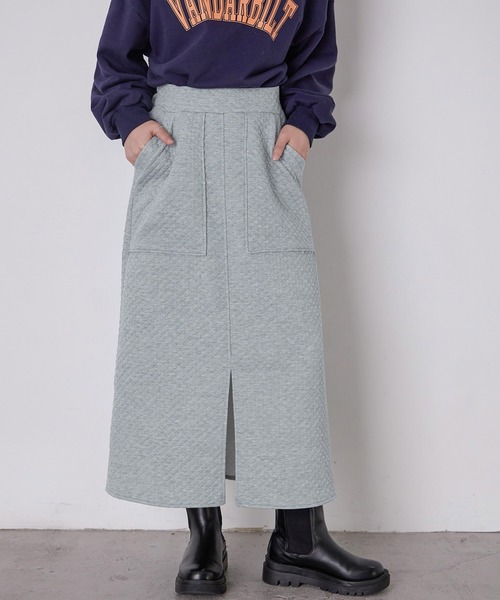 Fashion Letter(ファッションレター)の「ジャガードキルト フロントスリットタイトスカート(スカート・レディース・ブラック/グレー/ブラウン・M)」の3枚目の写真
