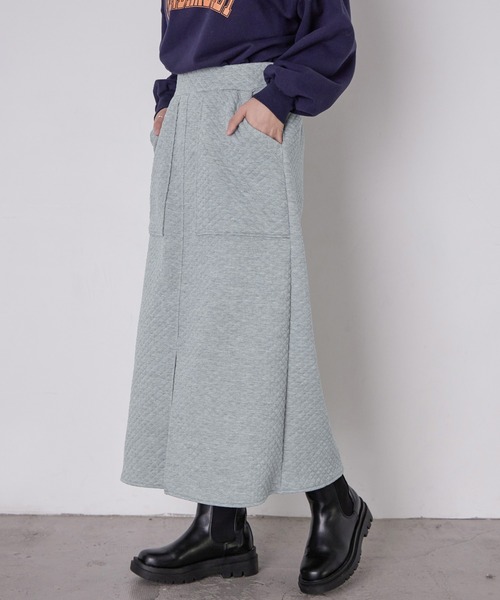 Fashion Letter(ファッションレター)の「ジャガードキルト フロントスリットタイトスカート(スカート・レディース・ブラック/グレー/ブラウン・M)」の9枚目の写真