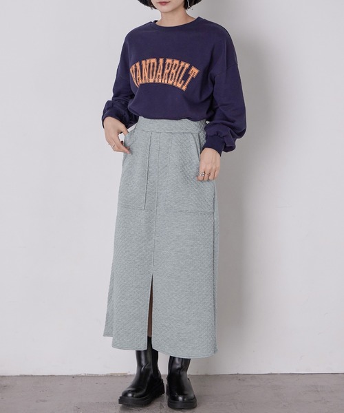 Fashion Letter(ファッションレター)の「ジャガードキルト フロントスリットタイトスカート(スカート・レディース・ブラック/グレー/ブラウン・M)」の11枚目の写真