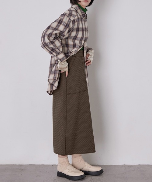 Fashion Letter(ファッションレター)の「ジャガードキルト フロントスリットタイトスカート(スカート・レディース・ブラック/グレー/ブラウン・M)」の18枚目の写真