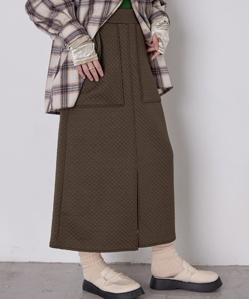 Fashion Letter(ファッションレター)の「ジャガードキルト フロントスリットタイトスカート(スカート・レディース・ブラック/グレー/ブラウン・M)」の19枚目の写真
